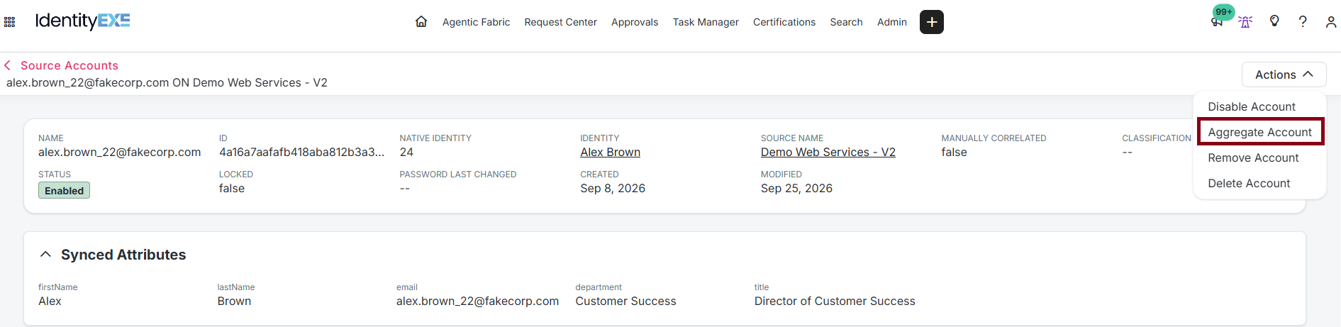 Aggregate Account UI Option